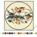 Marble waterjet mosaic medallions pattern for floor and wall decoration